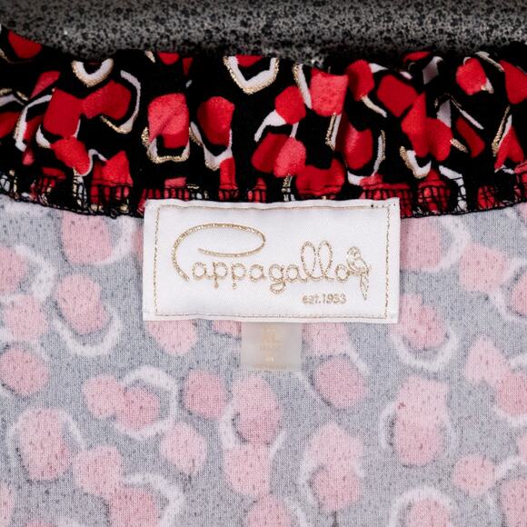 Phoebe Buffay Style Bubblegum Lookalike Top Size XL Ruffled Pink Red Polka Dot - Picture 6 of 6